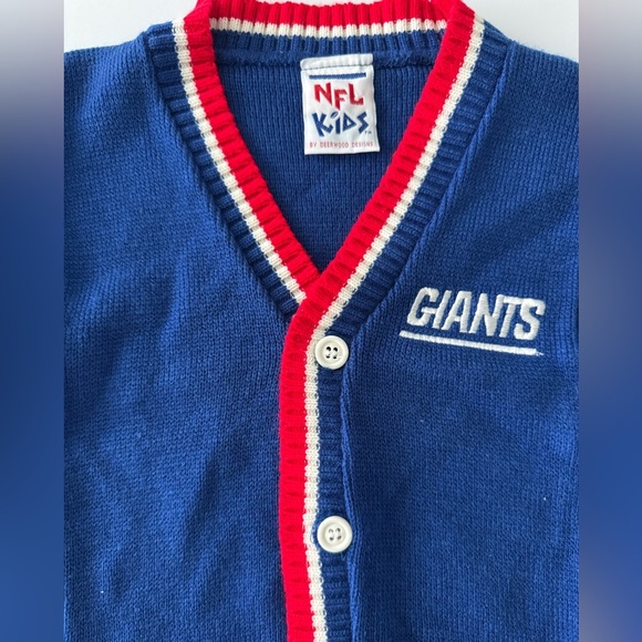 NFL Kidz Vintage Giants Cardigan Size 18M - Picture 3 of 6